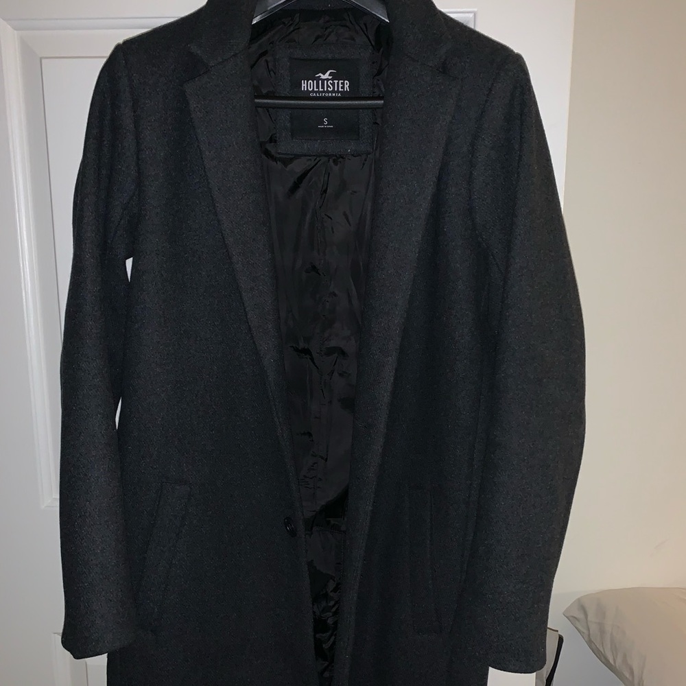 Grey Hollister Overcoat Sz Small